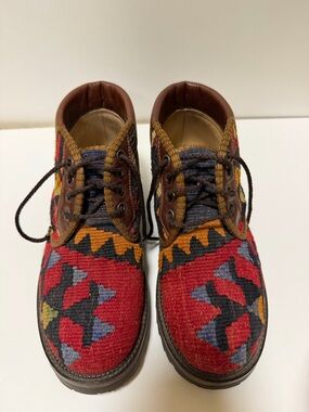 Turkish Kilim Tapestry Ankle Boots